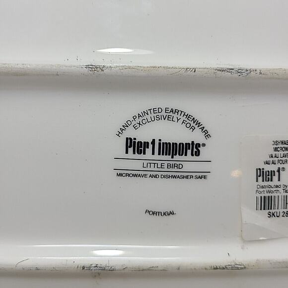 Pier 1 Imports Little Bird Serving Tray/ Decor 11 1/2 " X 6 ” Earthenware Hand - Picture 5 of 5